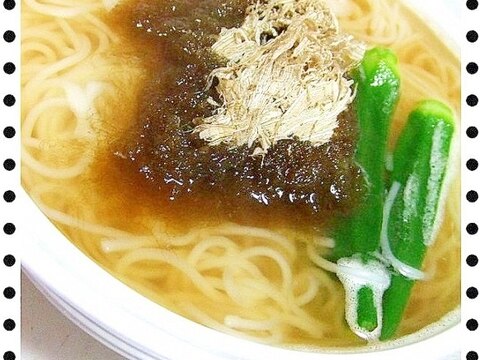 オクラとろろ昆布にゅうめん